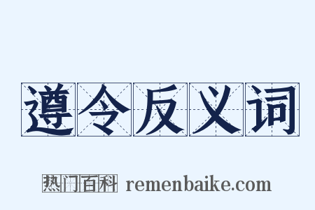 遵令反义词是什么意思的图片
